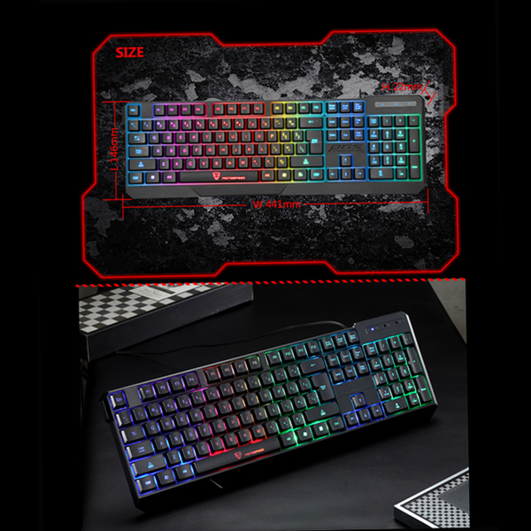 Teclado para juegos de lluvia urbana