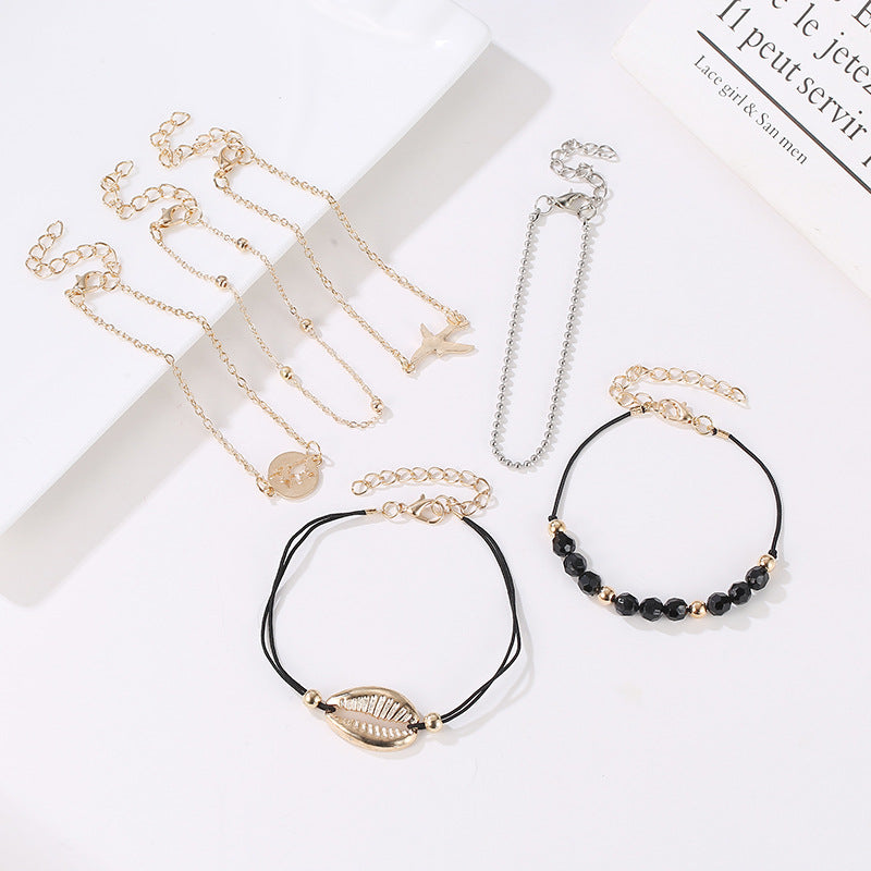 Six-piece Multi-layer Bracelet Hollow Map Set