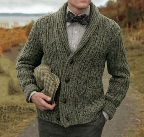 Autumn And Winter Long Sleeved Lapel Coat