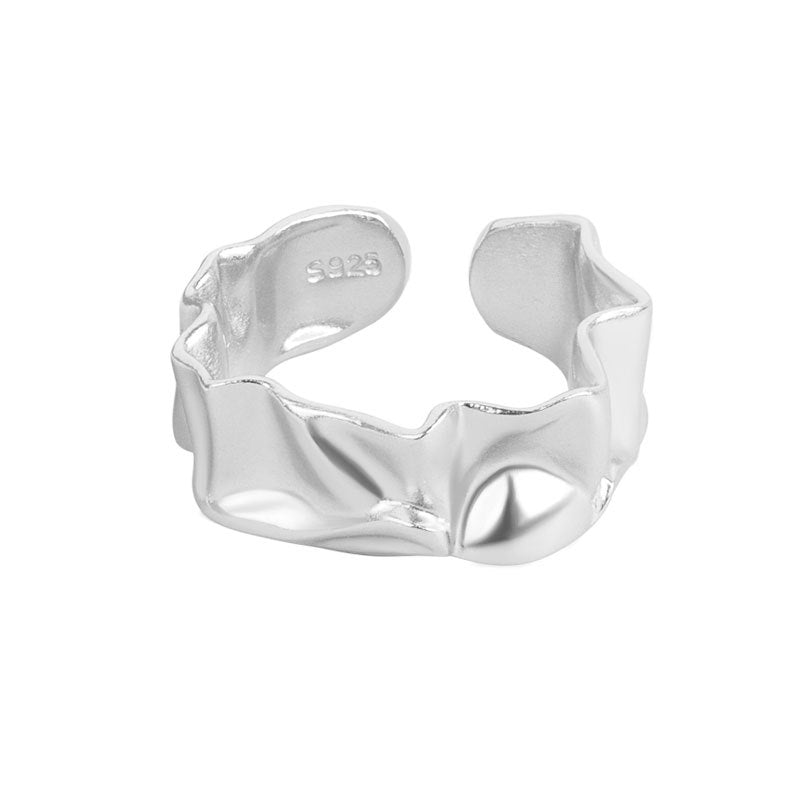 Irregular Twisted Glossy Bump Ring Jewelry