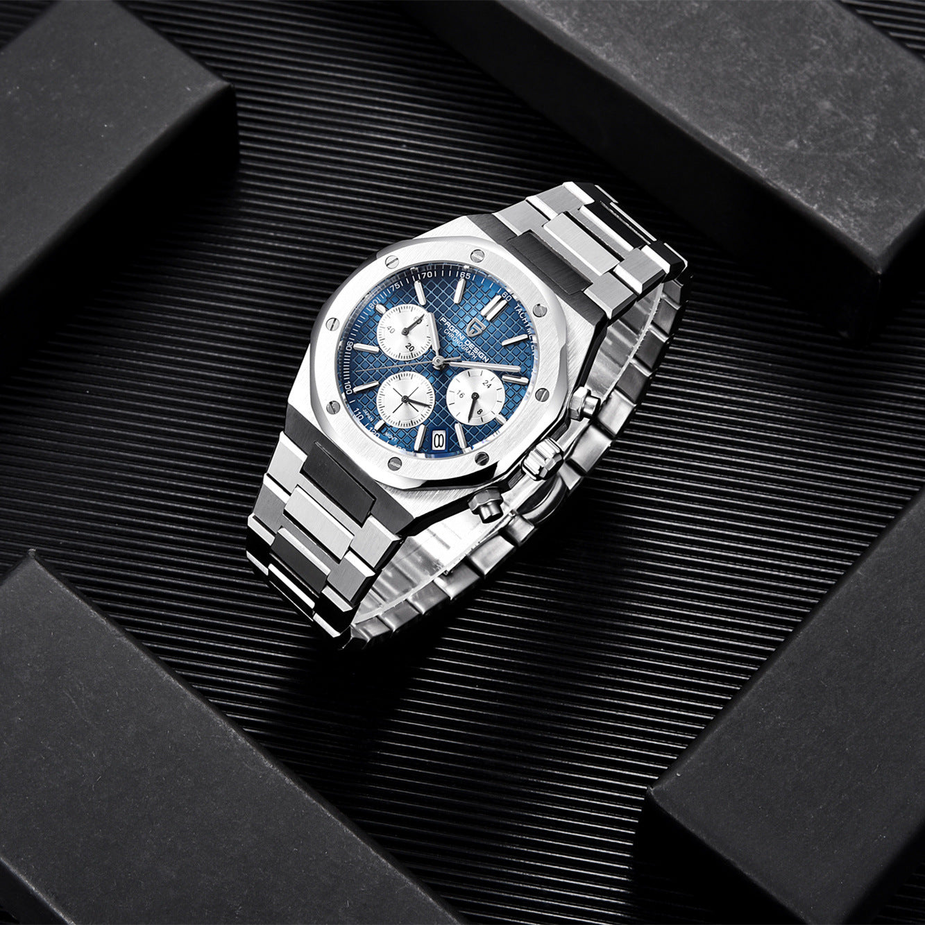 Reloj de diseño para hombre, cuarzo, 6 manecillas, cronógrafo, negocios