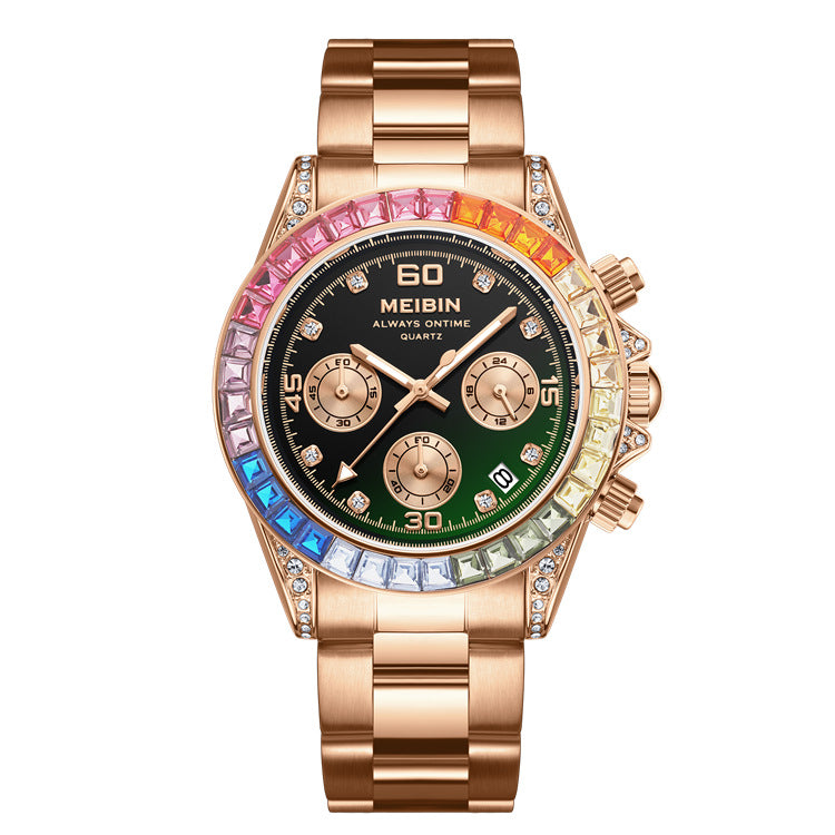 Reloj de moda Ins Style Rainbow Circle, reloj deportivo para mujer