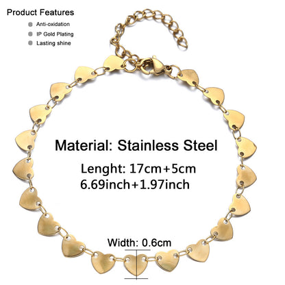 Stainless Steel Simple Graceful Gold Silver Short Bracelet