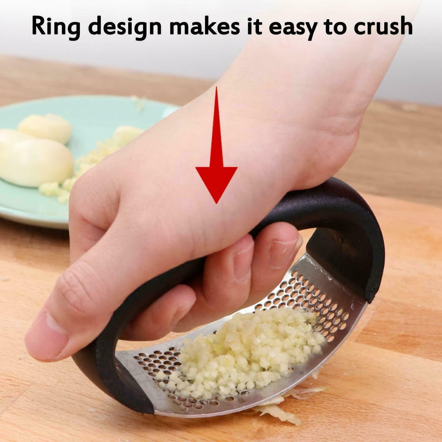 Anual Stainless Steel Garlic Press Manual Garlic Mincer Chopping Garlic Tools Curve Fruit