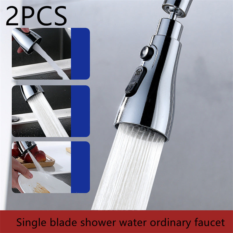 Pulvérisateur de robinet sous pression universel anti-éclaboussures robinet d'eau rotatif à 360 degrés adaptateur de buse de robinet d'économie d'eau à trois décrochages