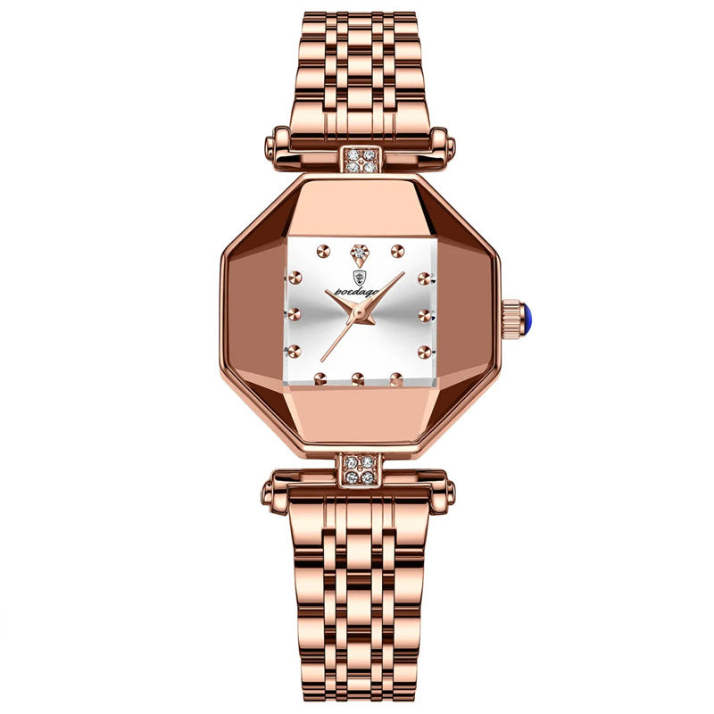 Montre à quartz tendance pour femme carrée étanche