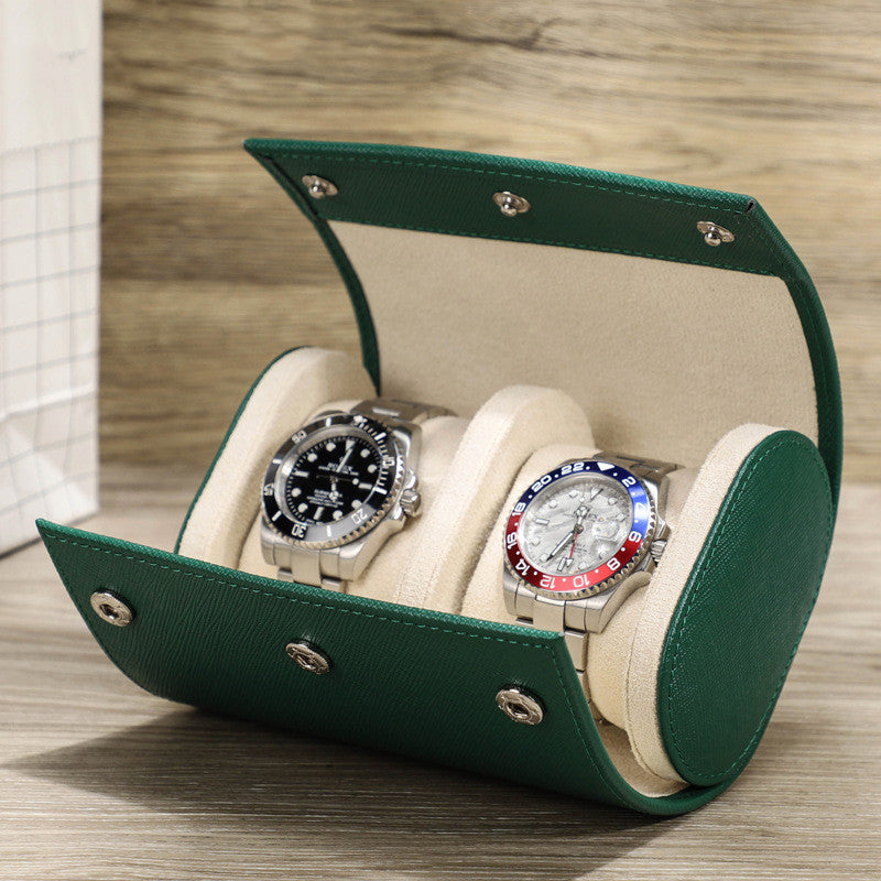 Caja de almacenamiento de reloj de gama alta de piel de vaca de capa superior