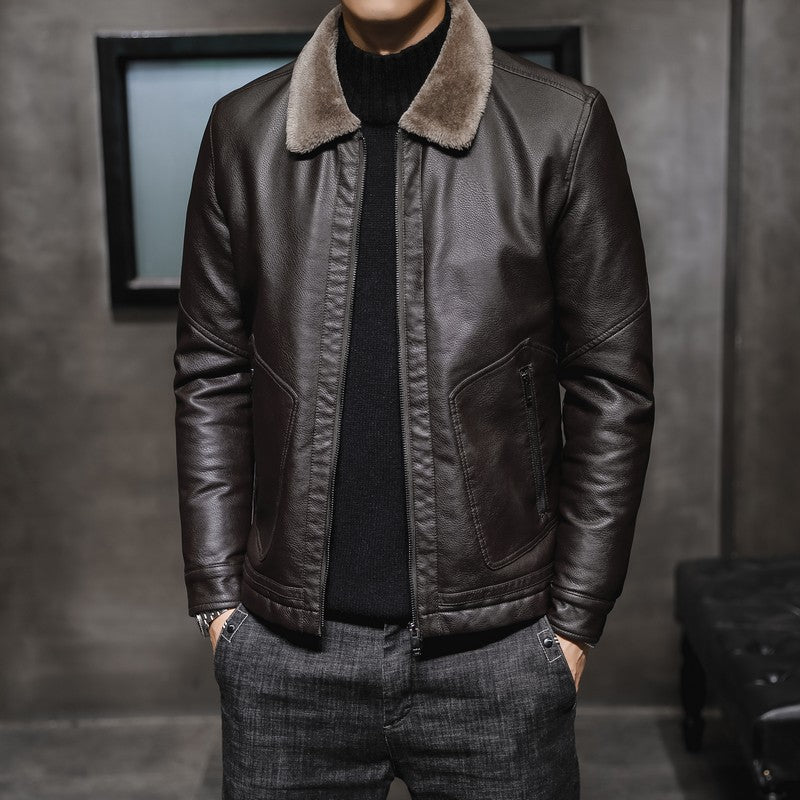 Traje de moto de PU de moda coreana