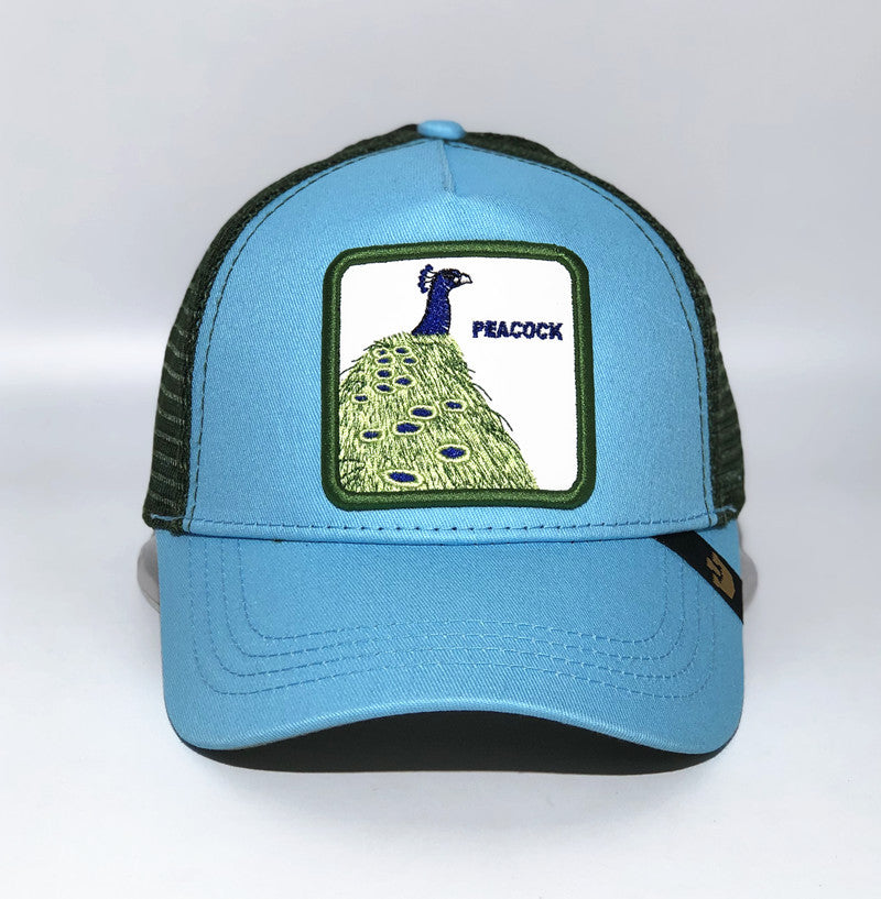 Peacock embroidered baseball cap