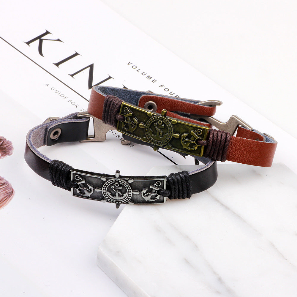 Fashion anchor bracelet bracelet men