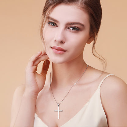 S925 Sterling Silver Cross Necklace