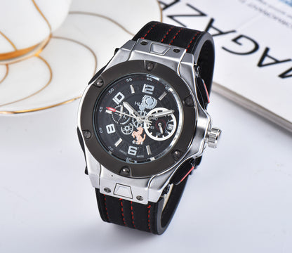 Men's Quartz Running Seconds Multifunction Band Calendar Waterproof Watch