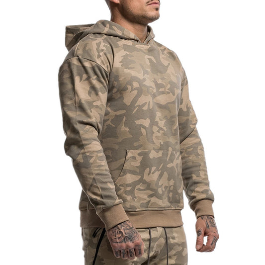 Men's Camouflage Hoodie Sportswear Gym Fitness Pullover