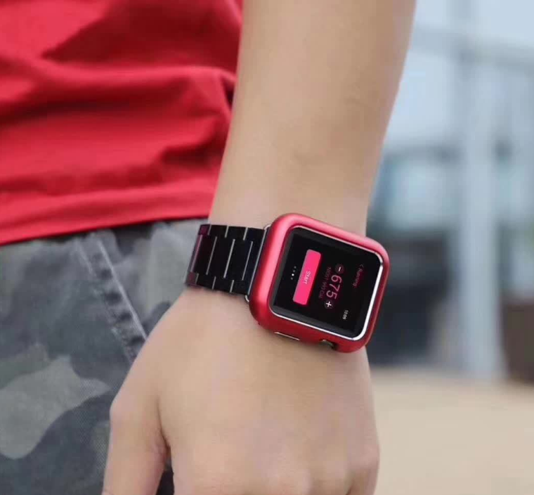 Compatible con Apple, caja iwatch de metal magnético