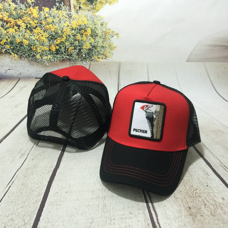 Gorra de béisbol con bordado de animales para hombre y mujer, verano