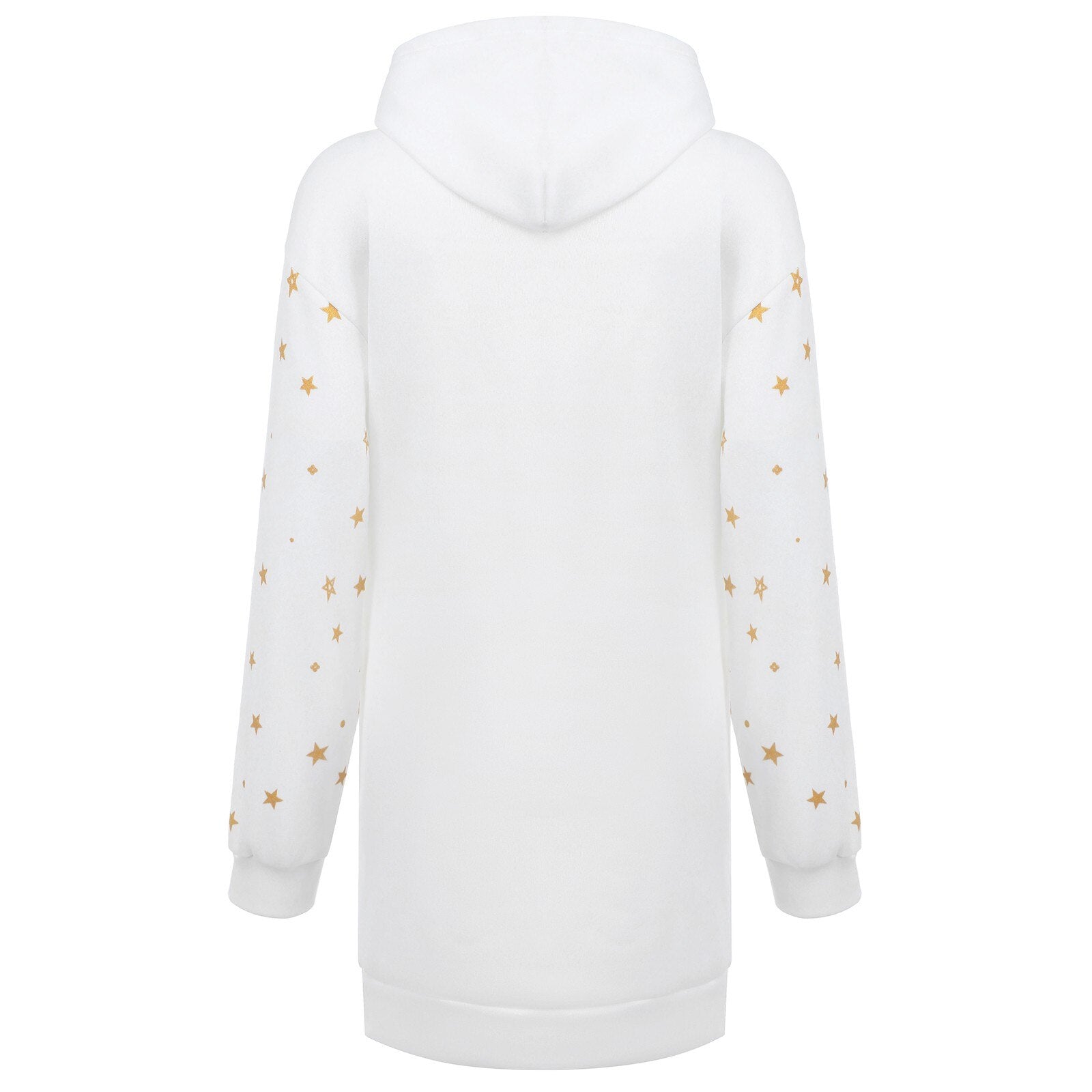 Christmas hot sale printed mid-length pocket hooded long-sleeved sweater