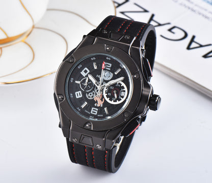 Men's Quartz Running Seconds Multifunction Band Calendar Waterproof Watch