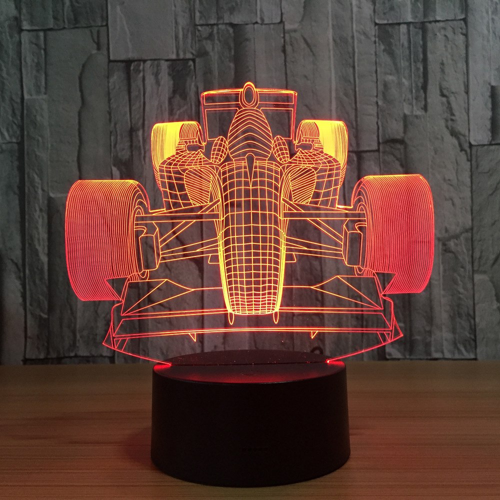 Luz 3D creativa colorida carga táctil LED luz visual regalo atmósfera lámpara de mesa carreras