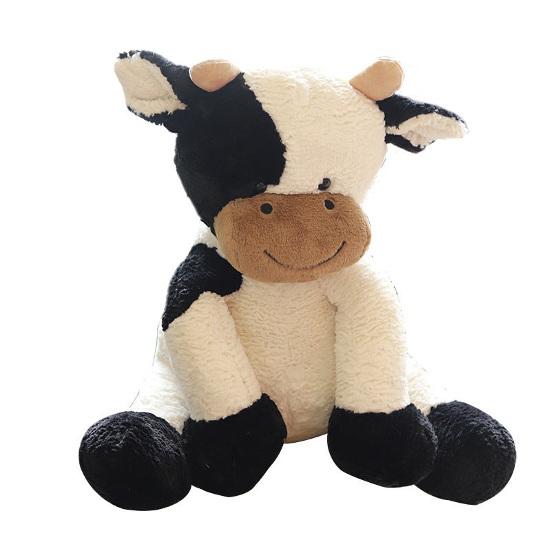 Juguete lindo vaca sentada muñeca vaca juguetes de peluche al por mayor mascota del año del buey