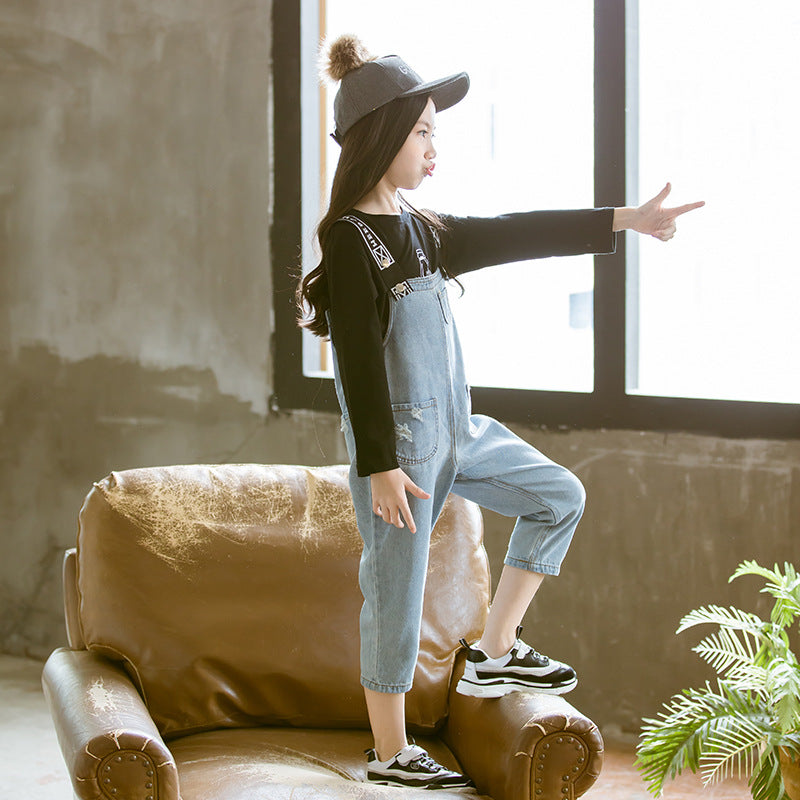 Vaqueros para niños grandes Pantalones para niños Mujer