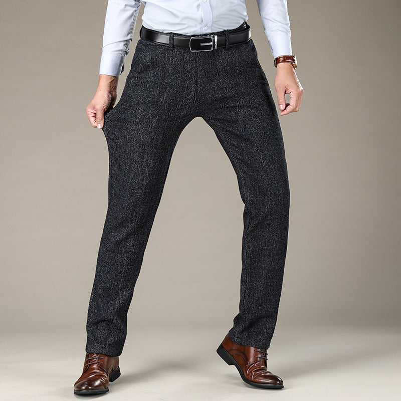 Stretch Slim Sanded Casual Pants Men's Pants