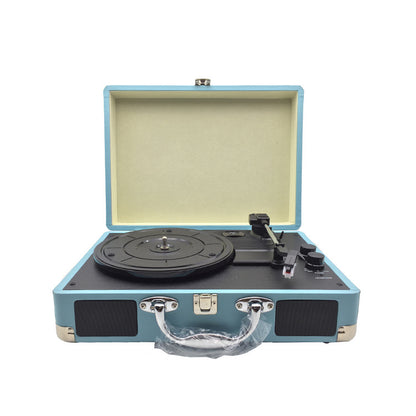 Portable Vinyl Record Player Retro Phonograph Creative Retro Bluetooth Speaker European Style Leather Case Record Player