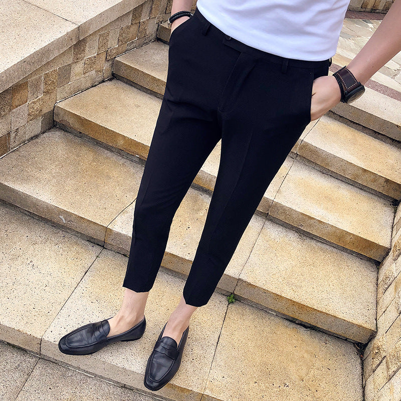 Men's Korean Slim Pants Pure Color Casual Pants