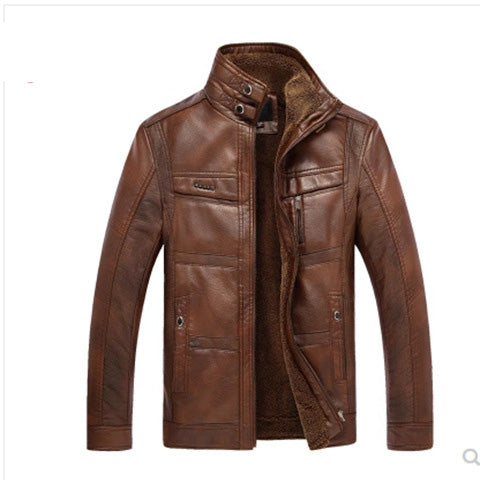 Chaquetas de cuero para hombre, chaqueta de invierno, abrigo de cuero para hombre, chaqueta de motociclista de invierno con cremallera oblicua para hombre