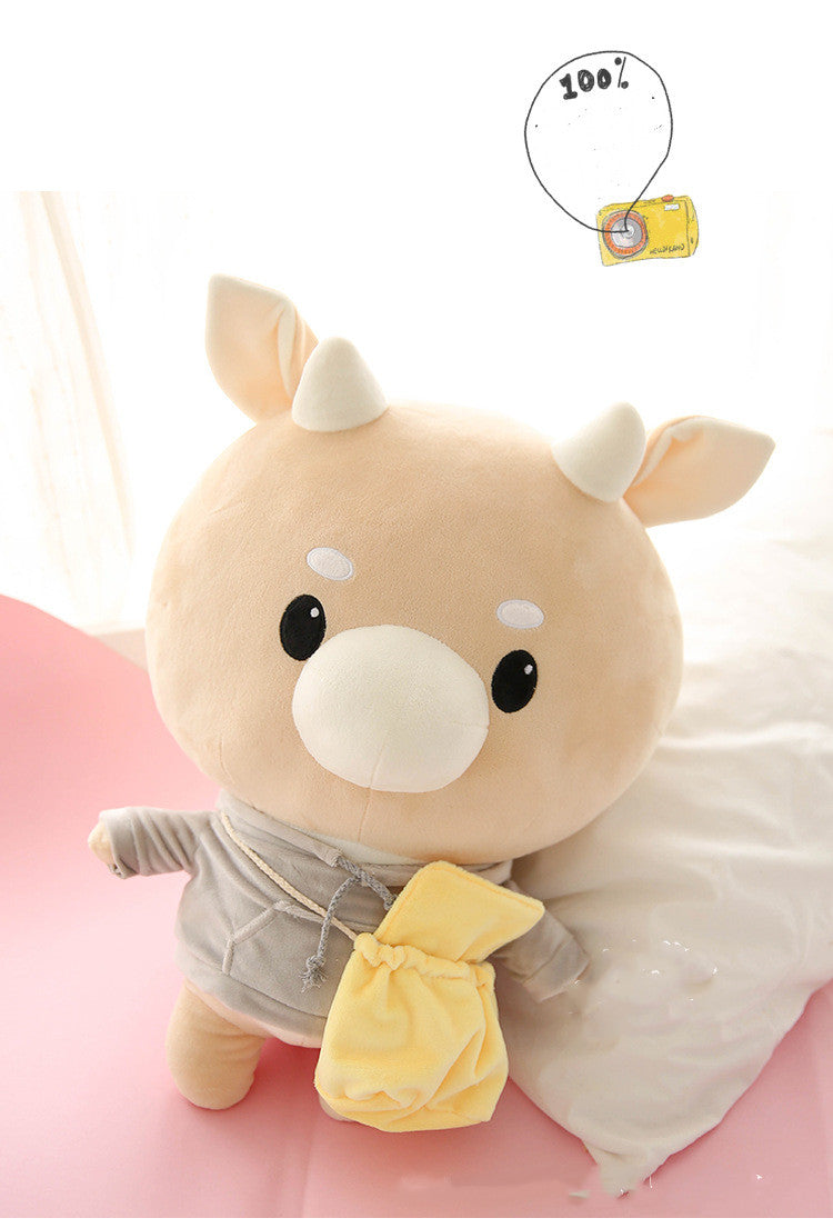 Muñeco de peluche de vaca grande