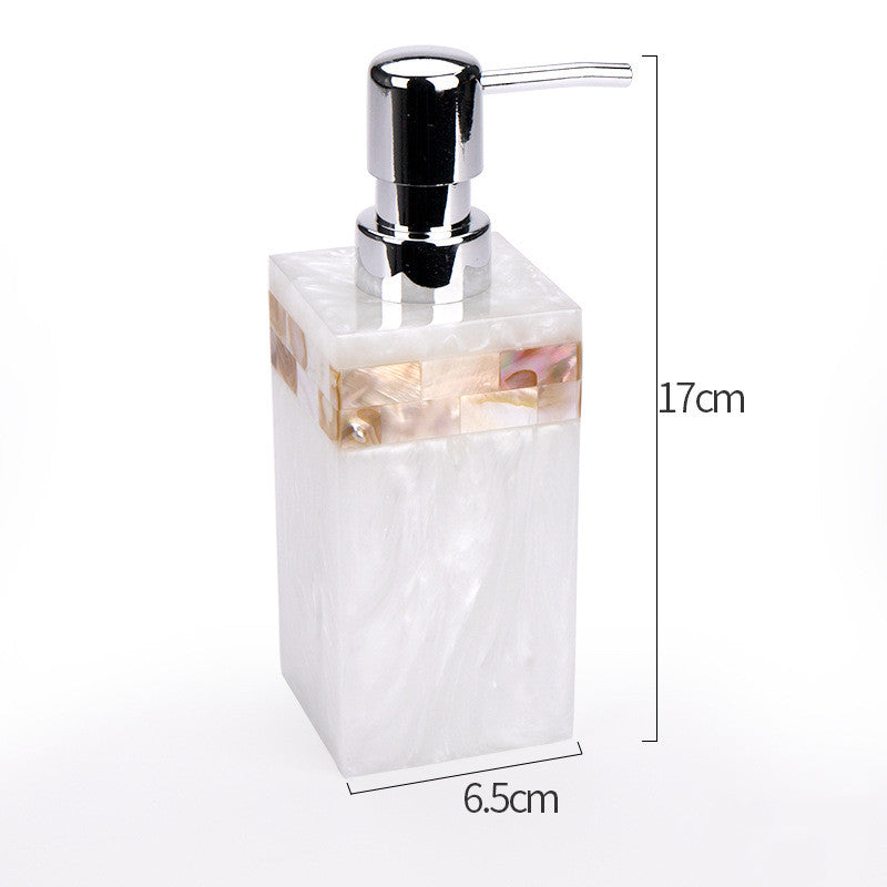 Light Luxury Shell Bathroom Decoration Accessories Toothbrush Holder Soap Dispenser Lotion Bottle Bathroom Supplies Wash Set 5.0