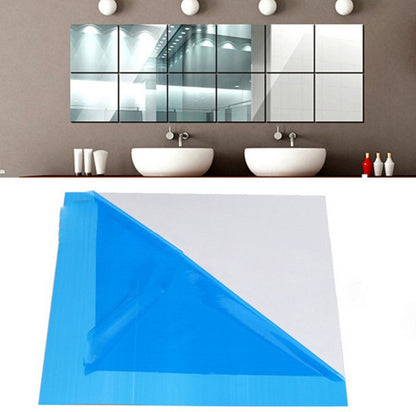 Cube Reflective Mirror Film Wall Sticker Adhesive Decoration