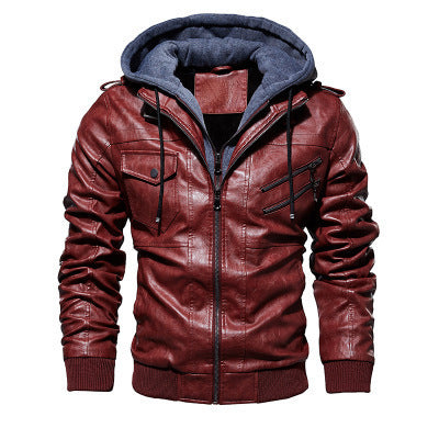 Winter Fashion Motorcycle Leather Jacket Men Slim Fit Oblique Zipper PU Jackets Autumn Mens Leather Biker Coats Warm Streetwear