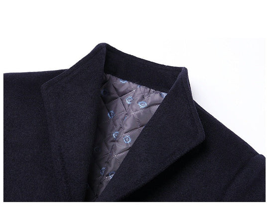 Abrigo De Lana Hombres Otoño E Invierno Hombres De Mediana Edad