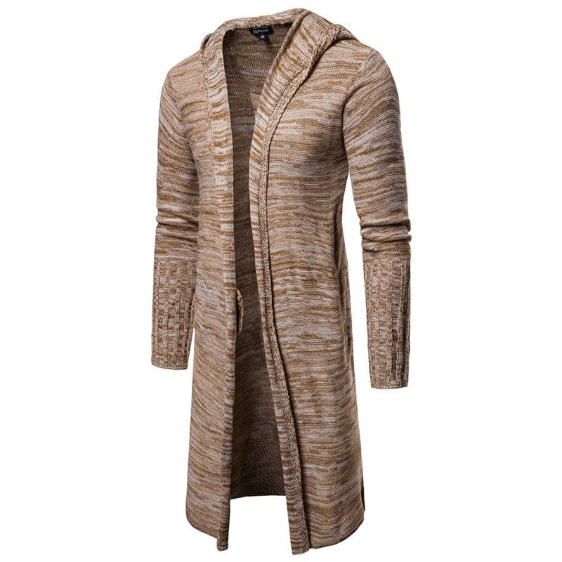 Mens Hoode Trench Cardigan Blusa Outwear Acolchado Abajo Invierno