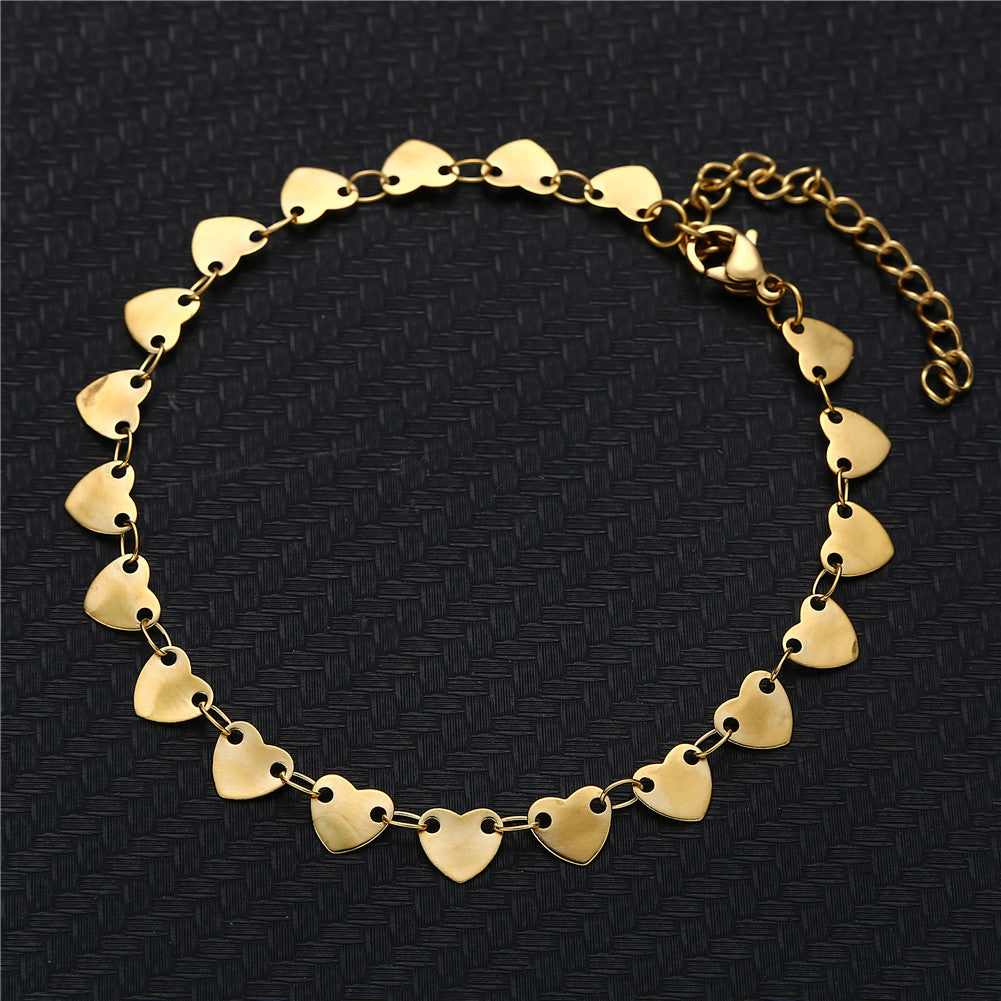 Stainless Steel Simple Graceful Gold Silver Short Bracelet