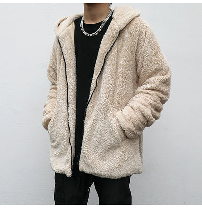 Chaqueta con capucha de sherpa