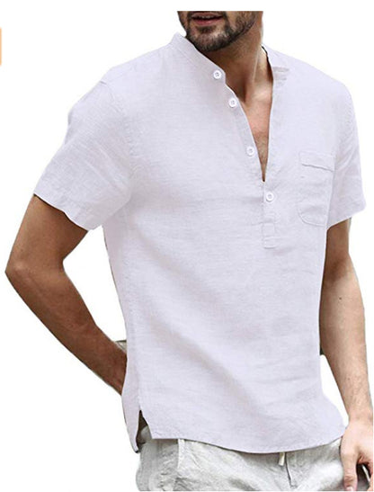 Casual linen polo shirt