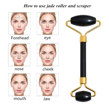 Dispositivo de jade de masaje para el cuidado facial de belleza