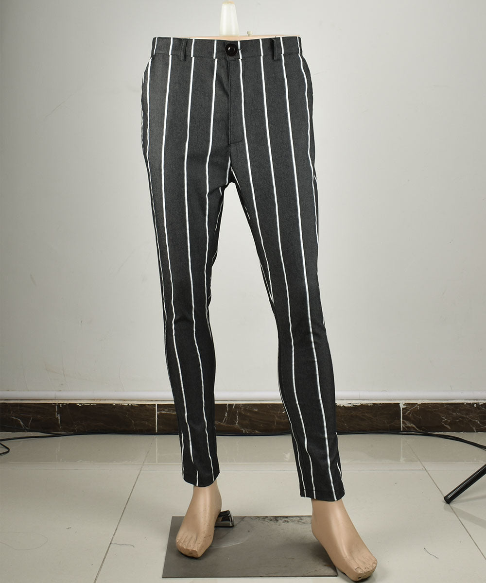 Striped men's casual pants