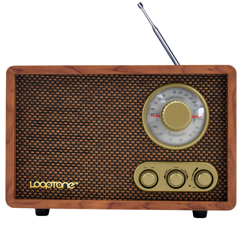 Wooden Old-Fashioned Semiconductor Home Bluetooth Radio