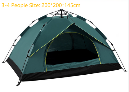 Automatic Hexagonal Tent Multi-Person Double-Layer Outdoor Camping Rain Tent