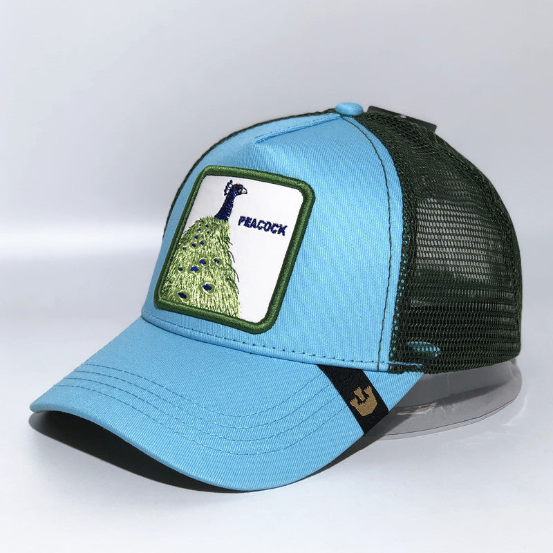 Peacock embroidered baseball cap