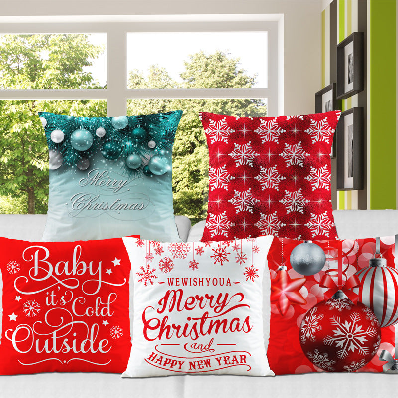 Digital printing Christmas pillowcase