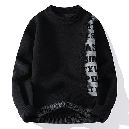 Fashionable Knitted Pullover Men's Long Sleeve