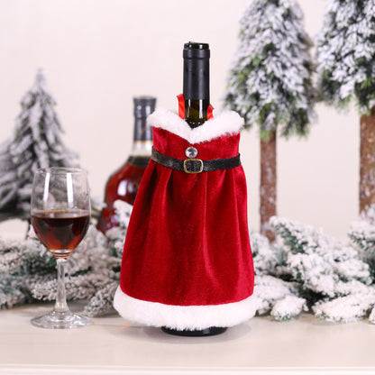 Decoraciones navideñas Botella de vino navideña Calcetines