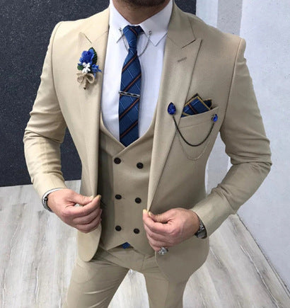 Traje de padrino de novio para hombre de tres piezas