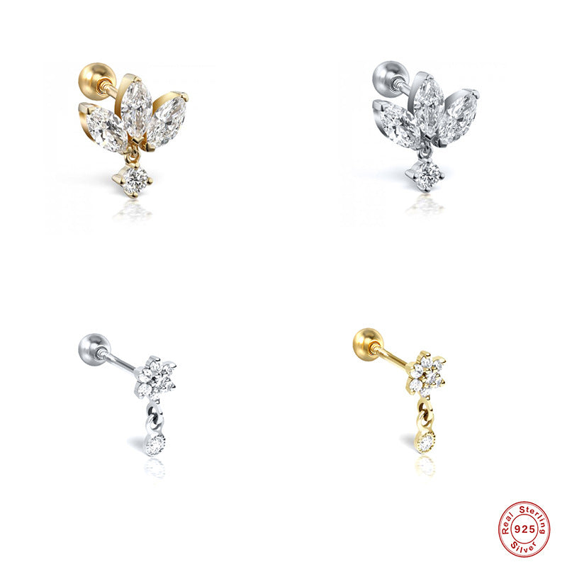 Punción del hueso del oído Aretes Anillo de la nariz Adorno del cuerpo humano