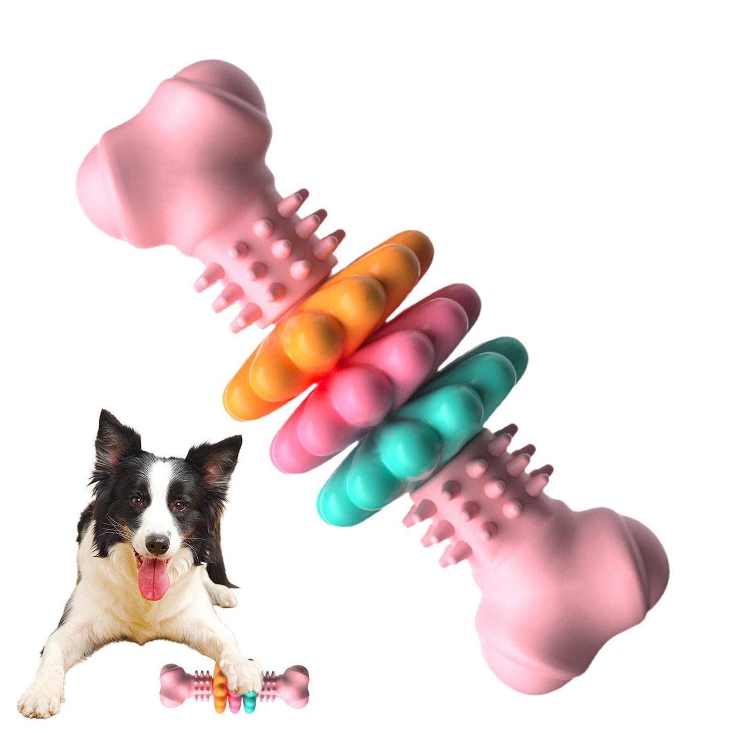 Juguete masticable para perros, tipo hueso para perros, juguetes de Limpieza de dientes, indestructible, TPR, hueso para masticar, resistente a mordeduras, juguetes para la dentición, productos para mascotas