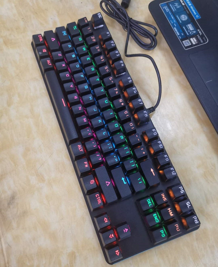 Marquee Colorful Teclado mecánico para juegos de 87 teclas