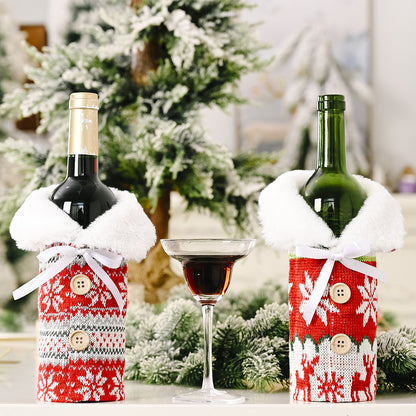 Christmas wine bottle set